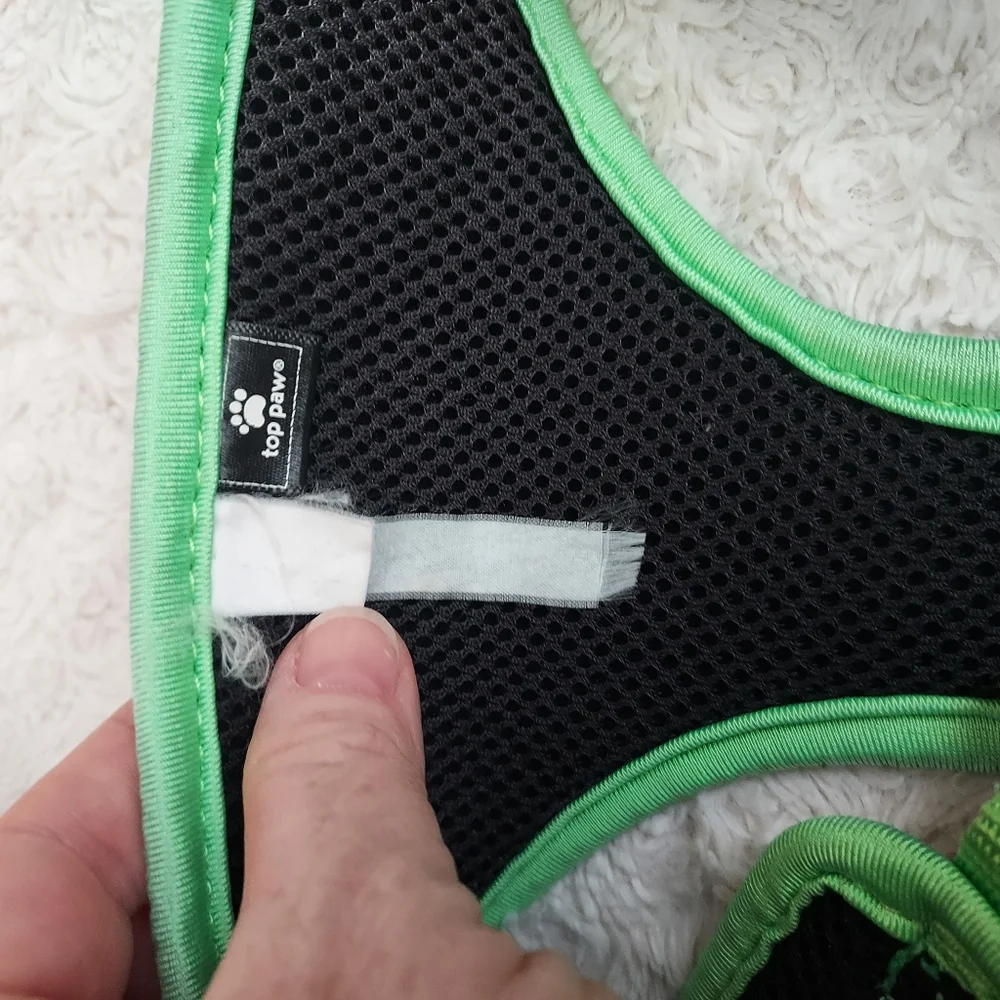 Top Paw Green and Black Dog Harness